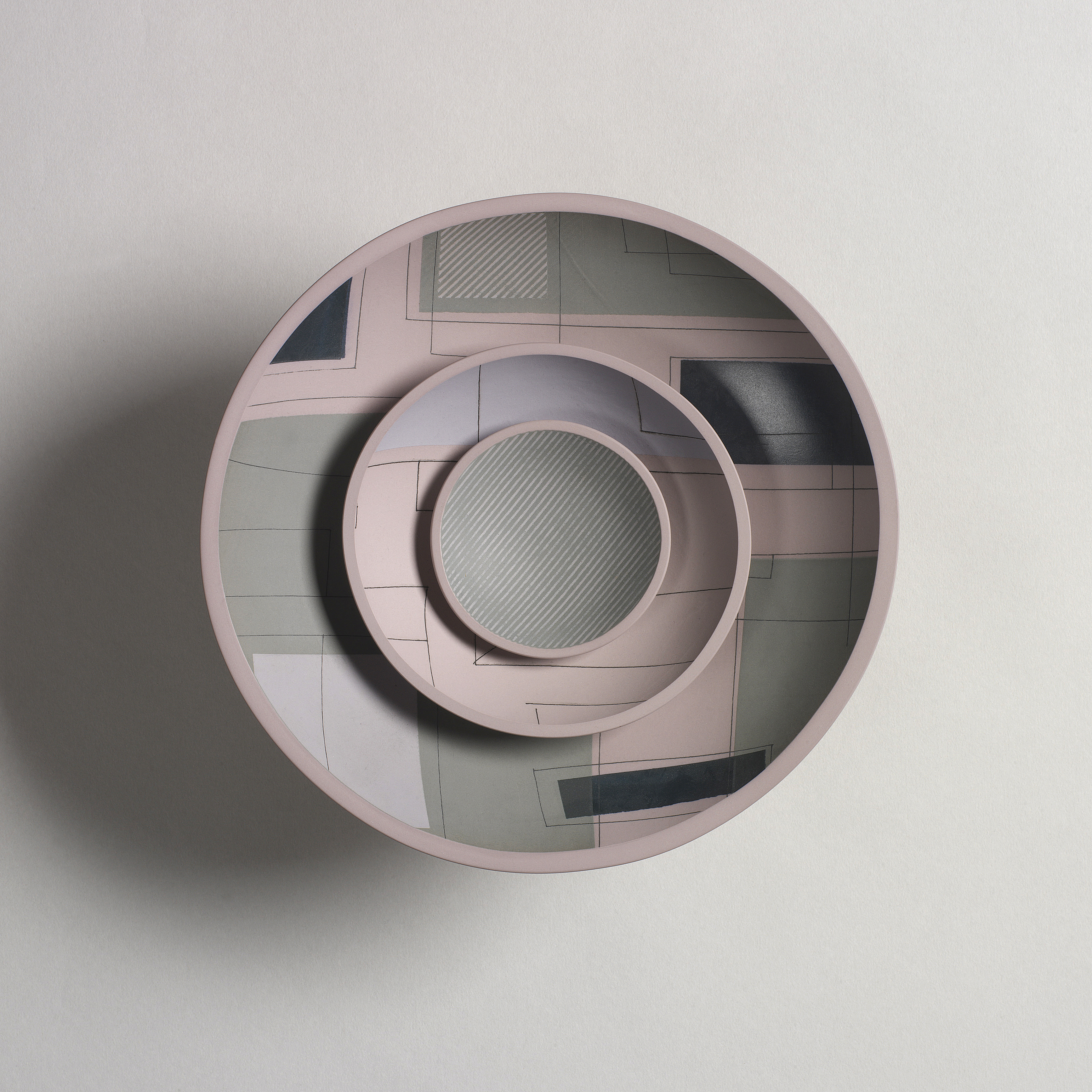 Three Bowls (lilac and grey)