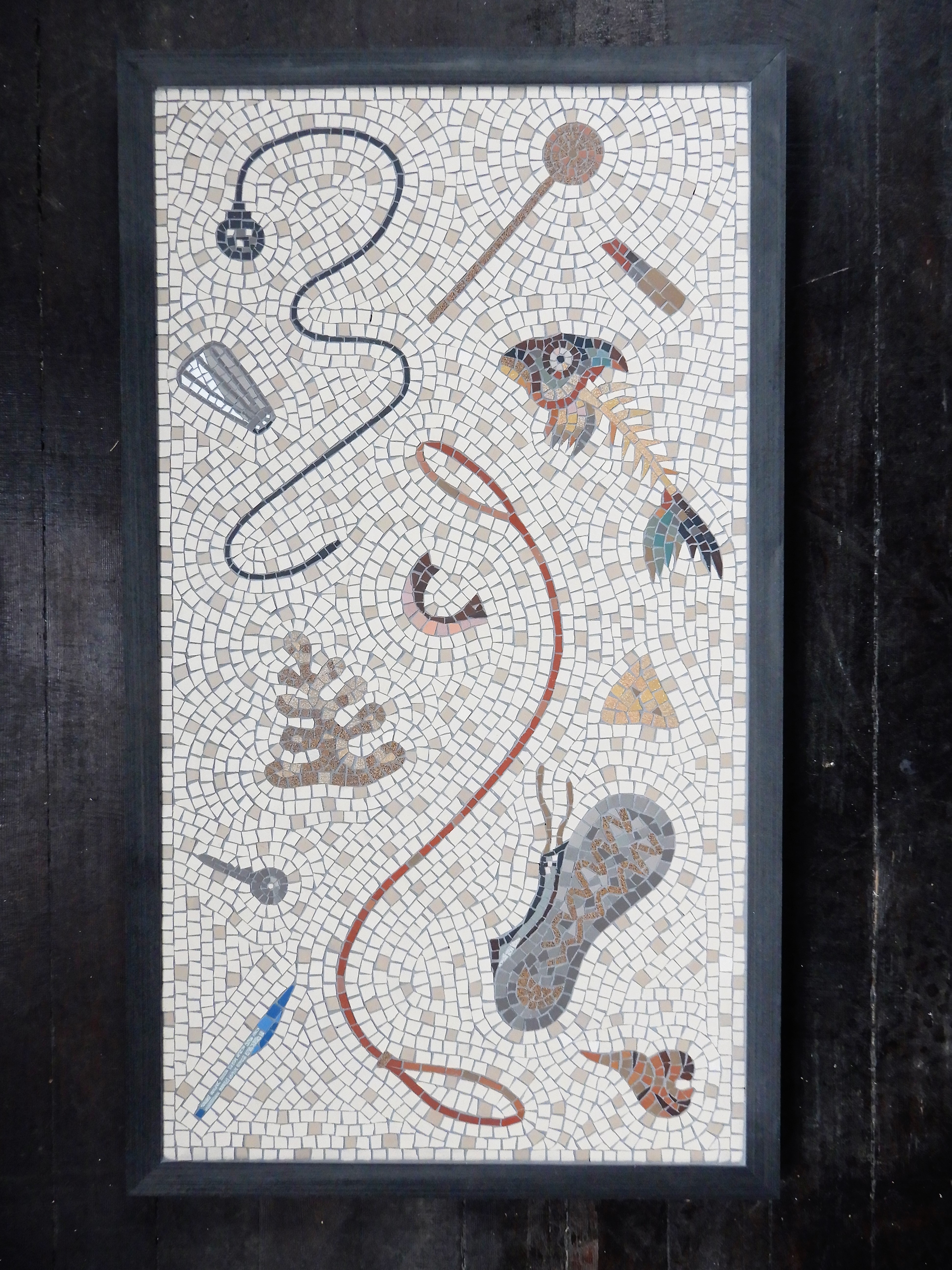 Unswept floor wedding mosaic