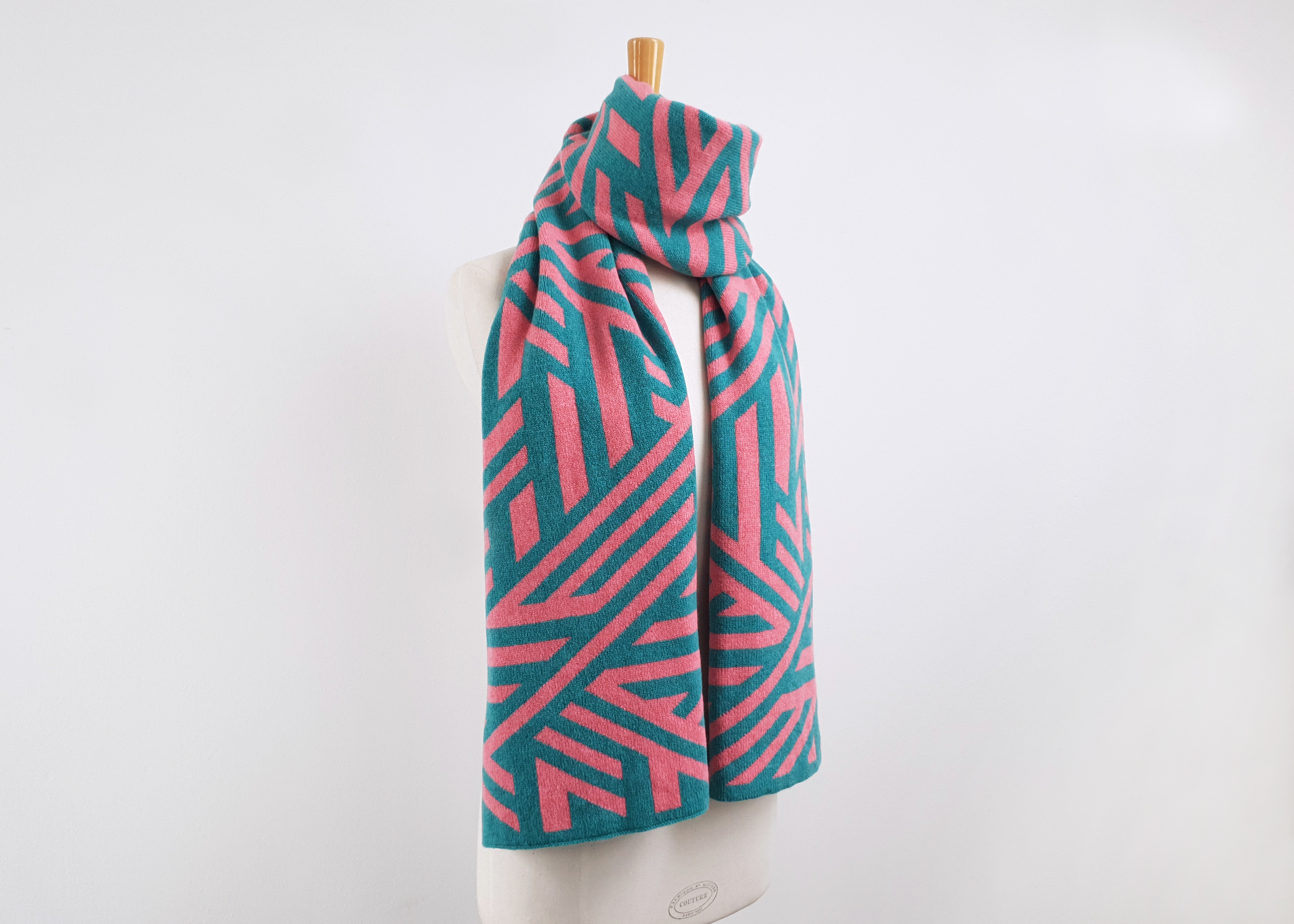 Crosswise Scarf, Shamrock and Lipstick