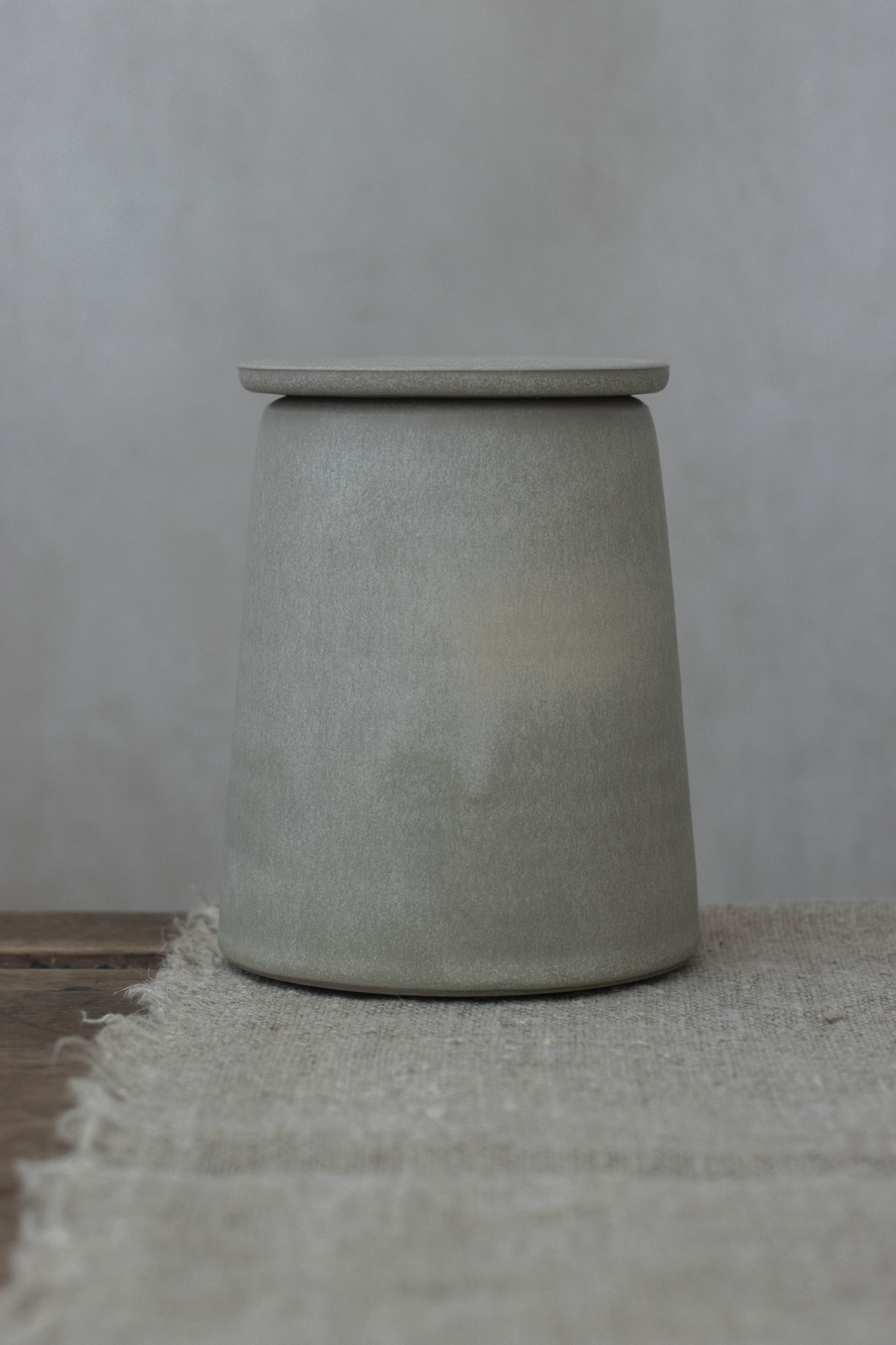 Tall lidded jar