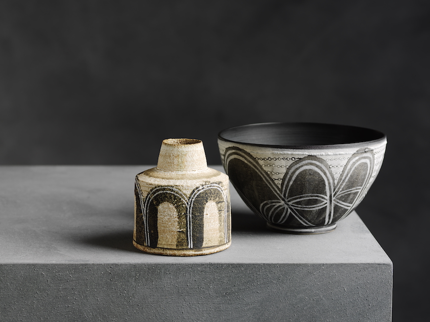 African link bowl and small vase