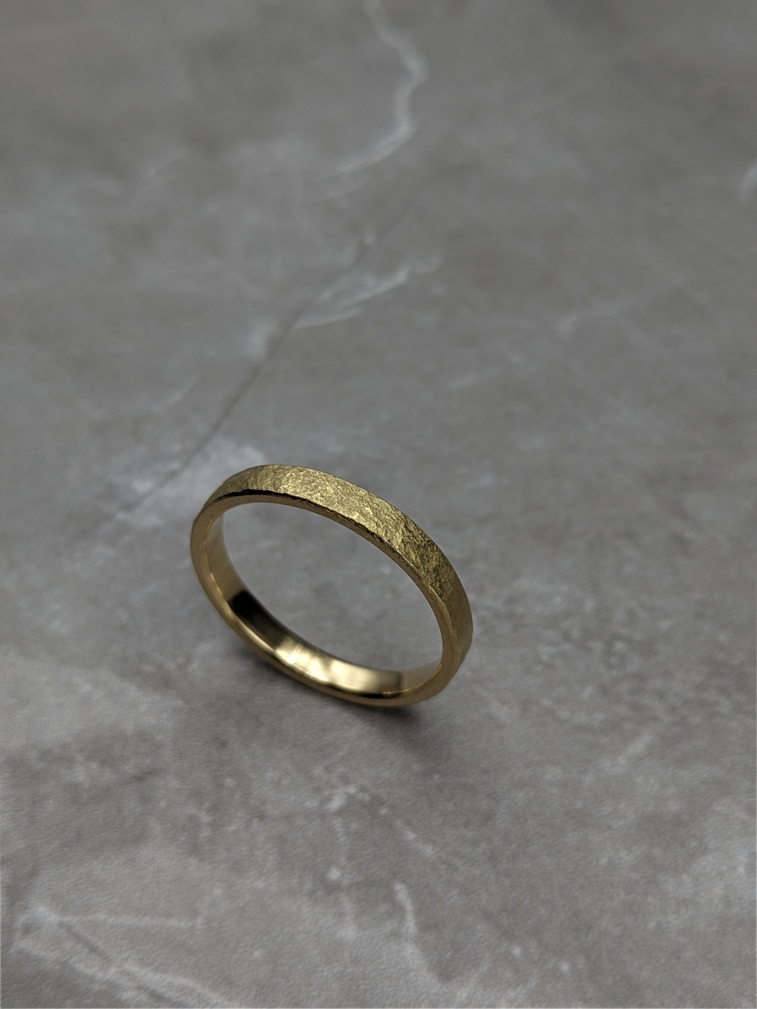 Marble textured wedding ring