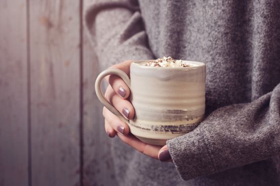 Sea and Sky mug in pale grey